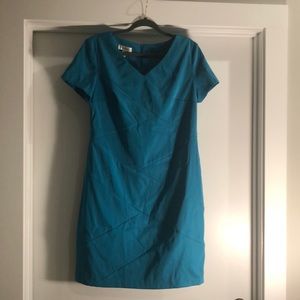 Dress barn teal colored work dress